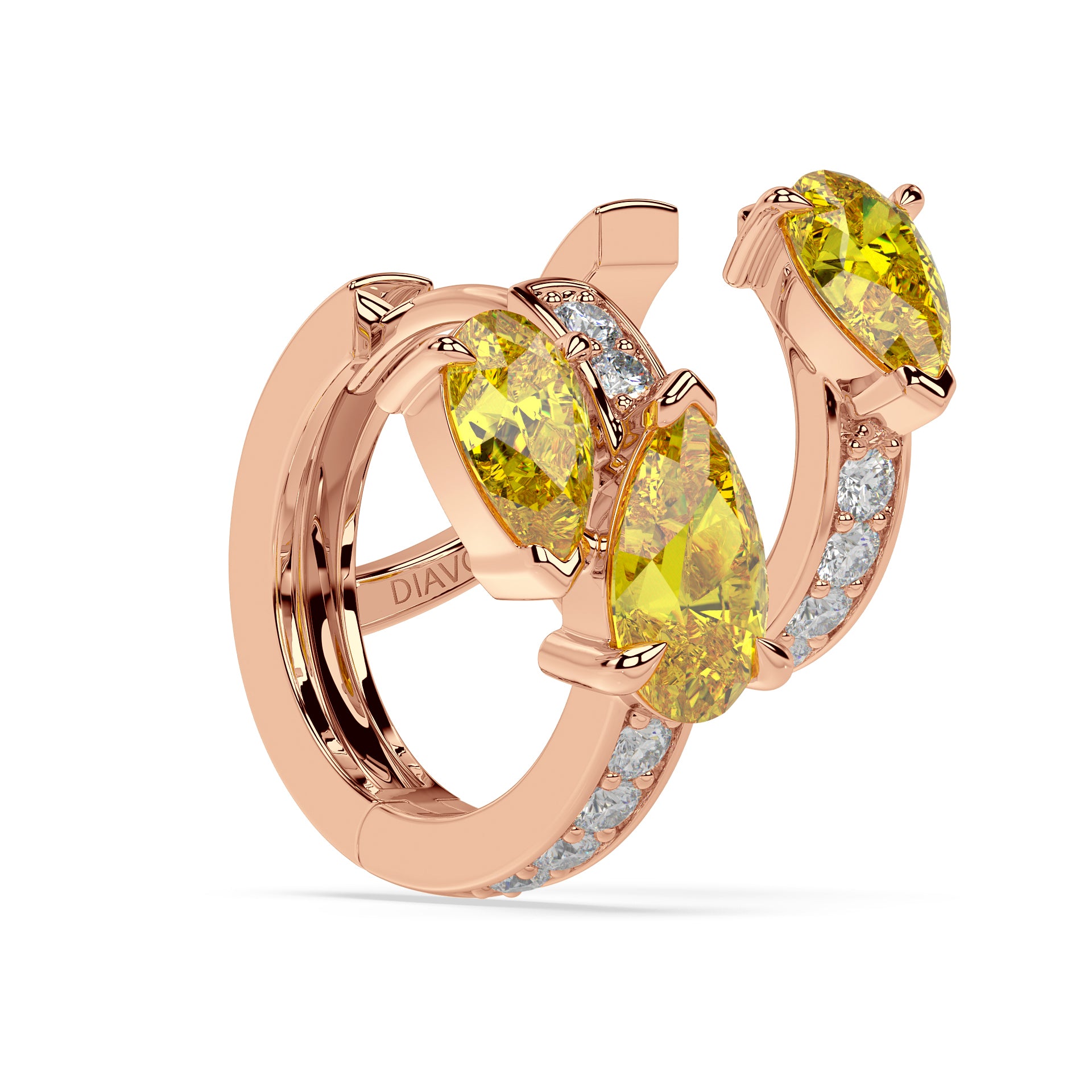 Floating Pavé Hoop Earrings