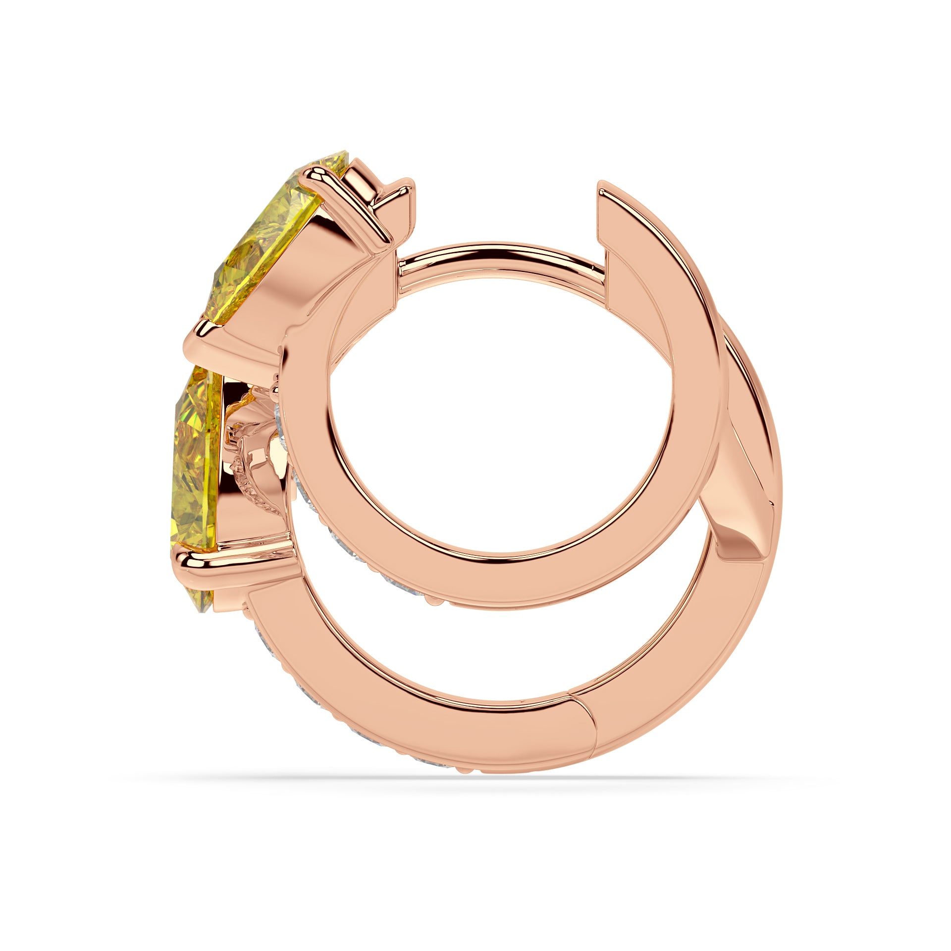 Floating Pavé Hoop Earrings