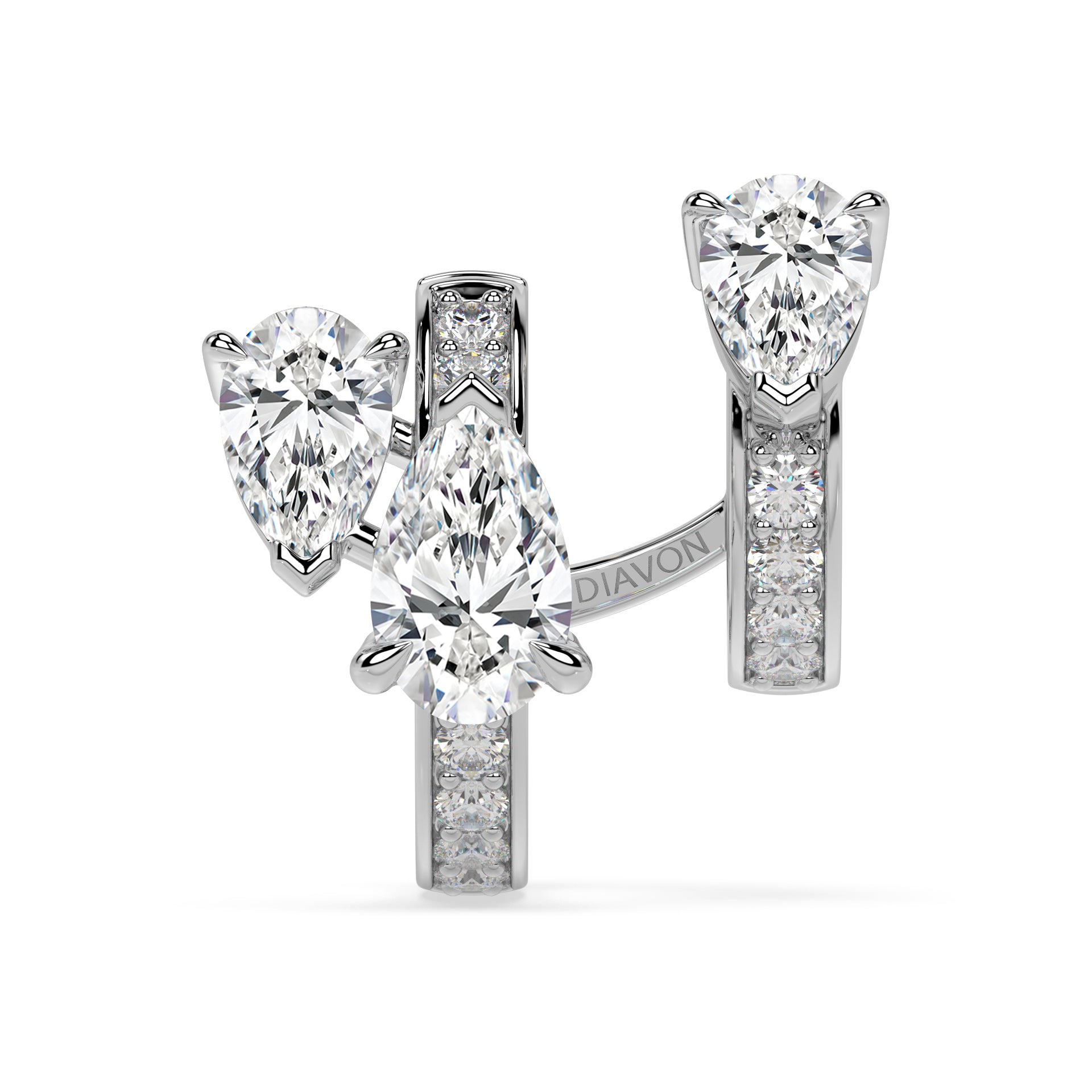 Floating Pavé Hoop Earrings