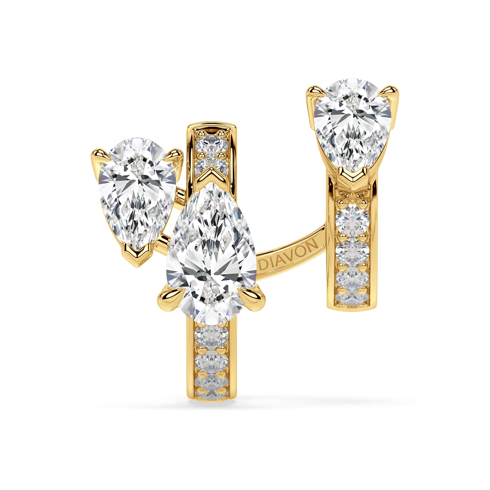 Floating Pavé Hoop Earrings