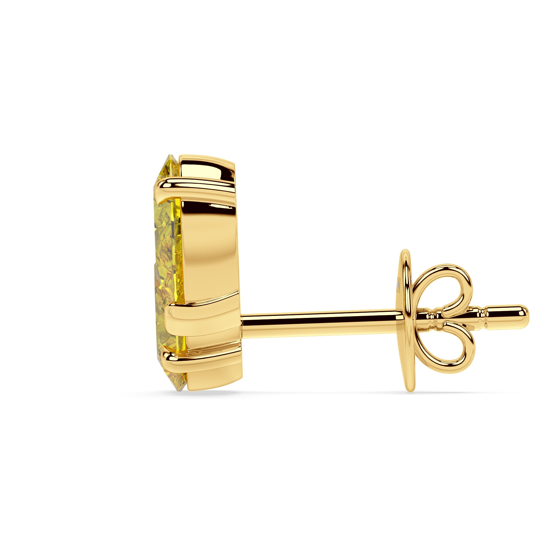 FANCY YELLOW BOLD STUD I PEAR
