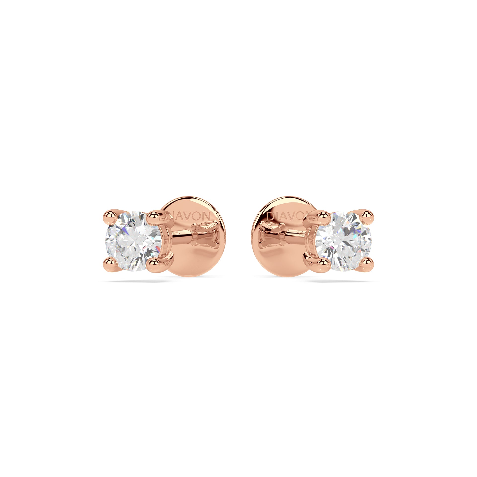 ESSENTIAL SOLITAIRE Stud Earrings | Round Brilliant