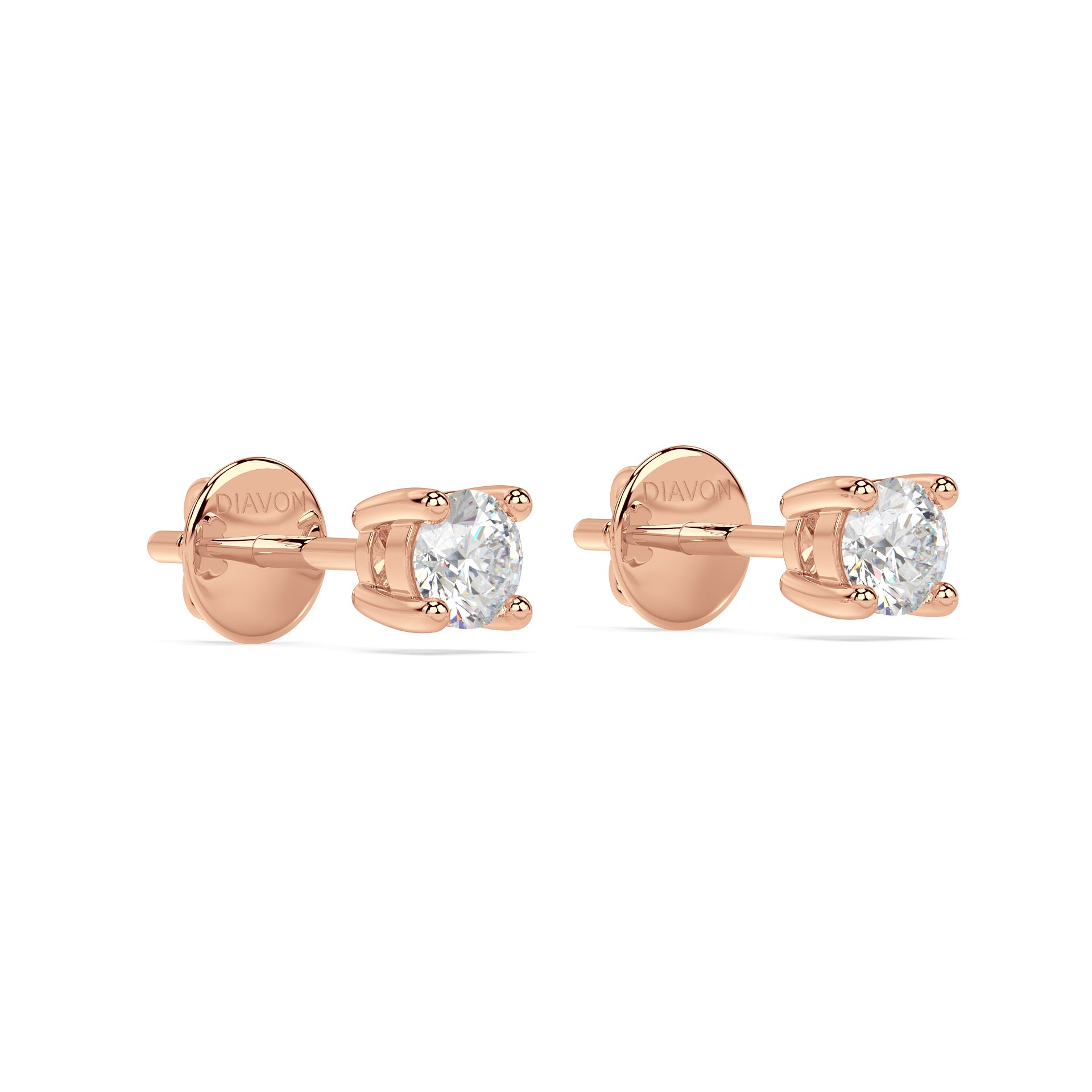 ESSENTIAL SOLITAIRE Stud Earrings | Round Brilliant