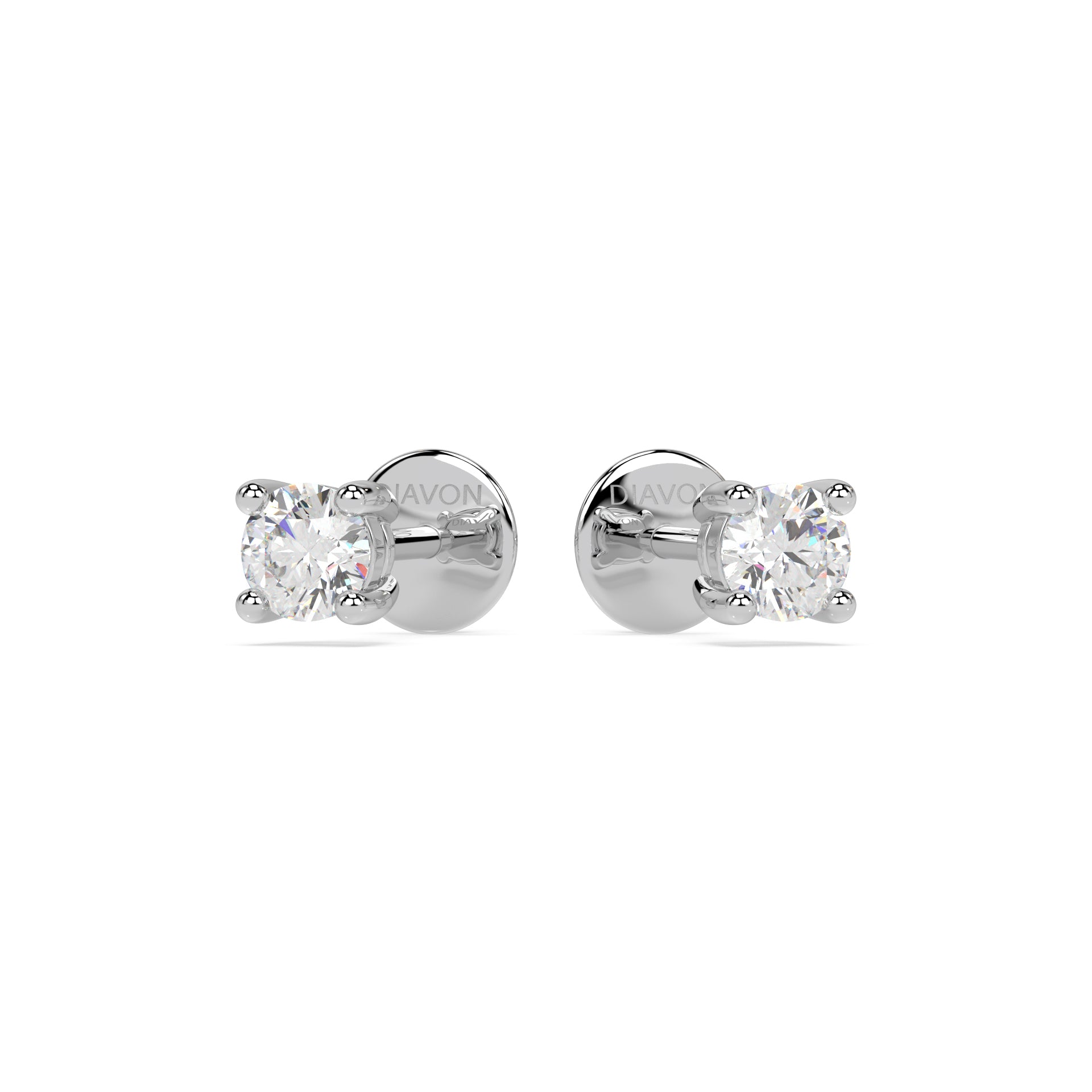 ESSENTIAL SOLITAIRE Stud Earrings | Round Brilliant