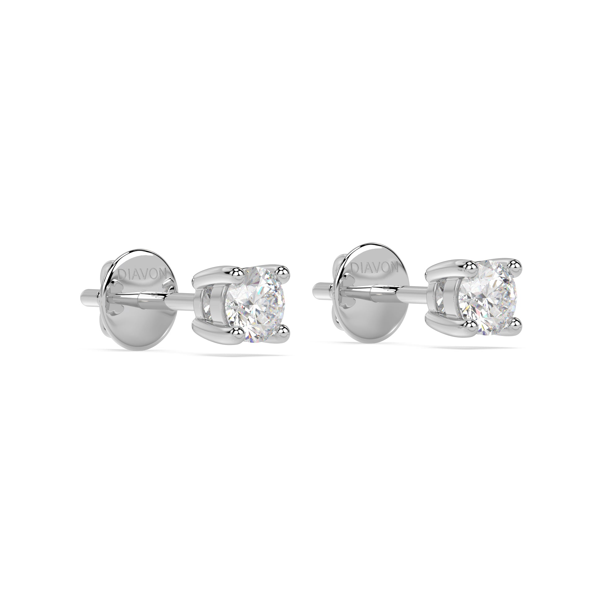 ESSENTIAL SOLITAIRE Stud Earrings | Round Brilliant