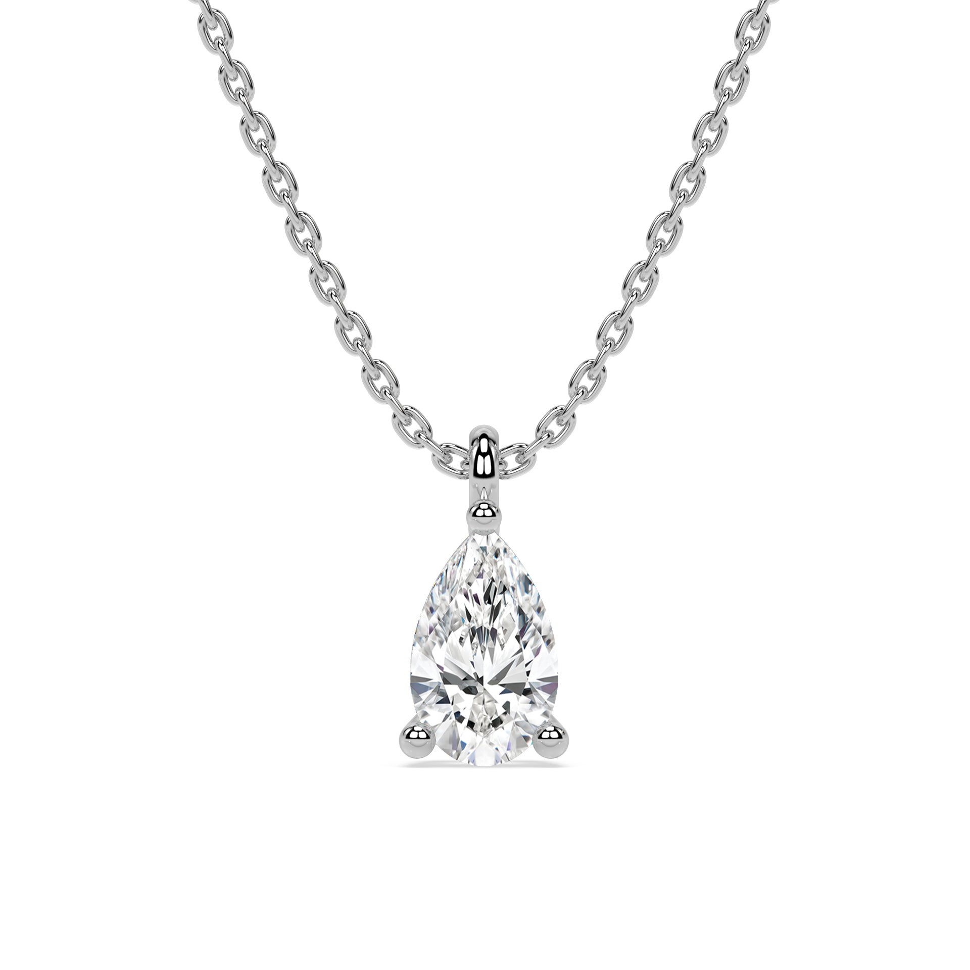 ESSENTIAL SOLITAIRE NECKLACE I PEAR