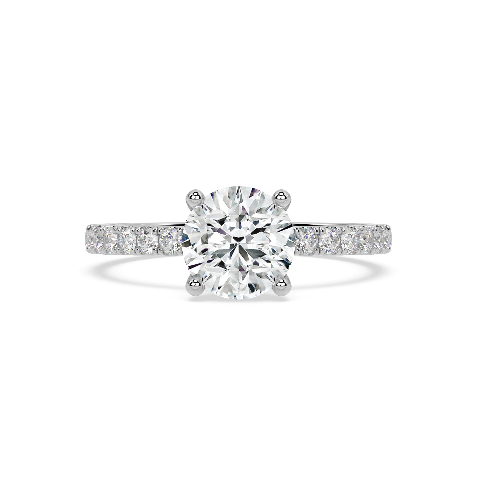 SIGNATURE SOLITAIRE PAVÉ RING I ROUND