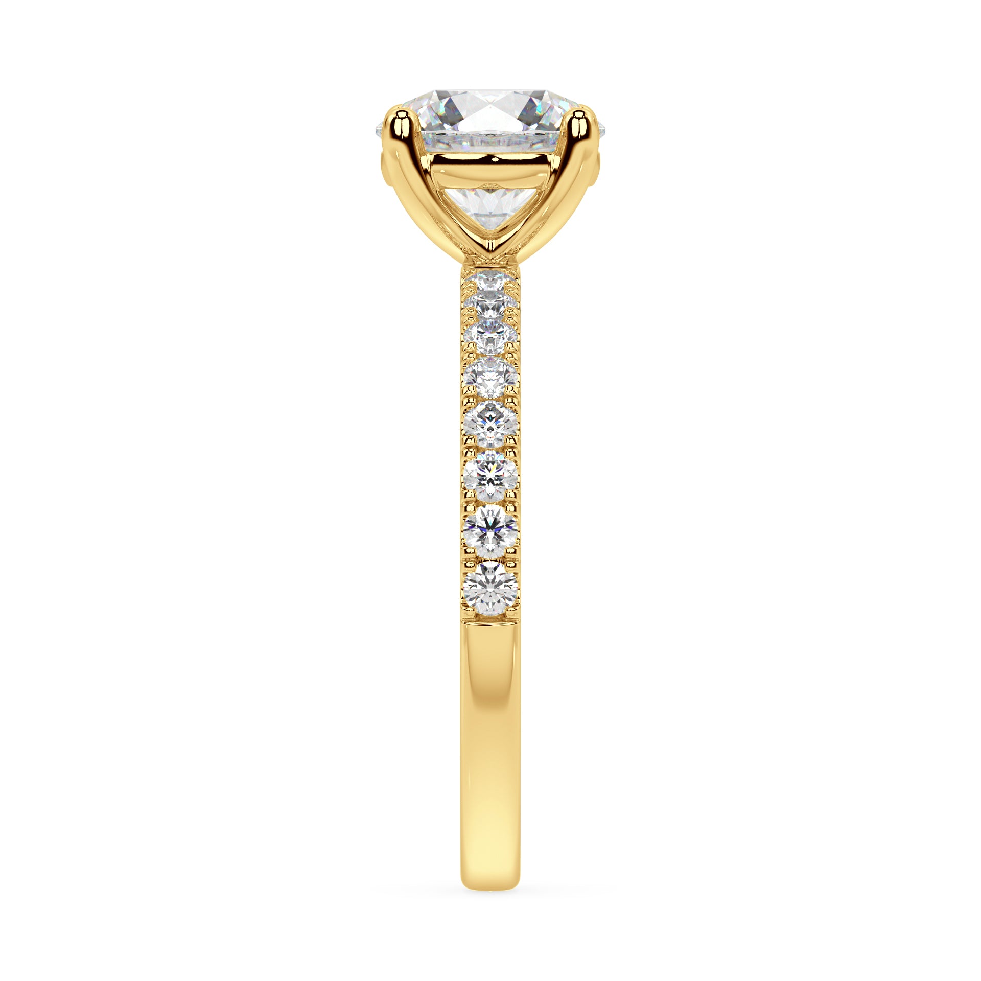 SIGNATURE SOLITAIRE PAVÉ RING I ROUND