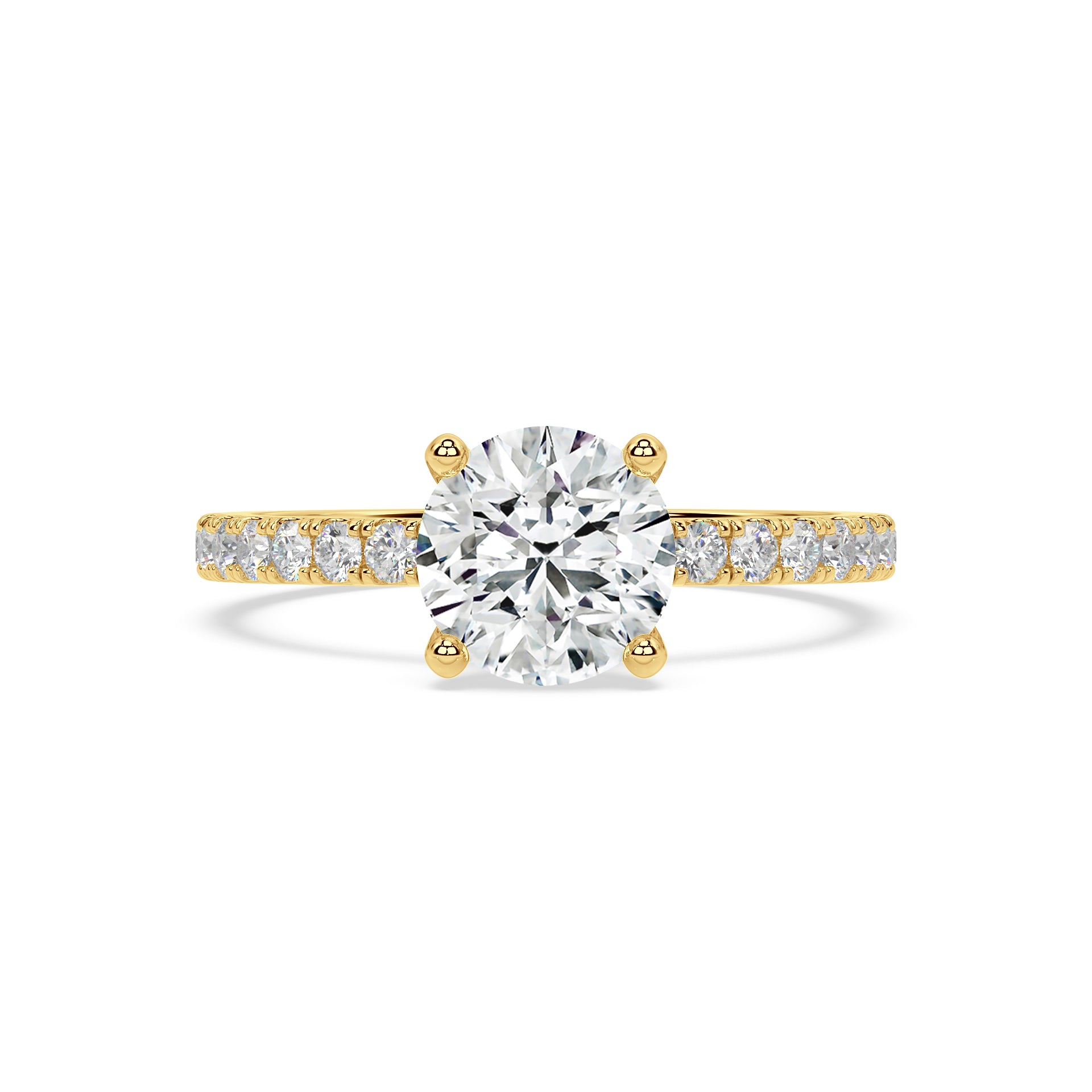 SIGNATURE SOLITAIRE PAVÉ RING I ROUND