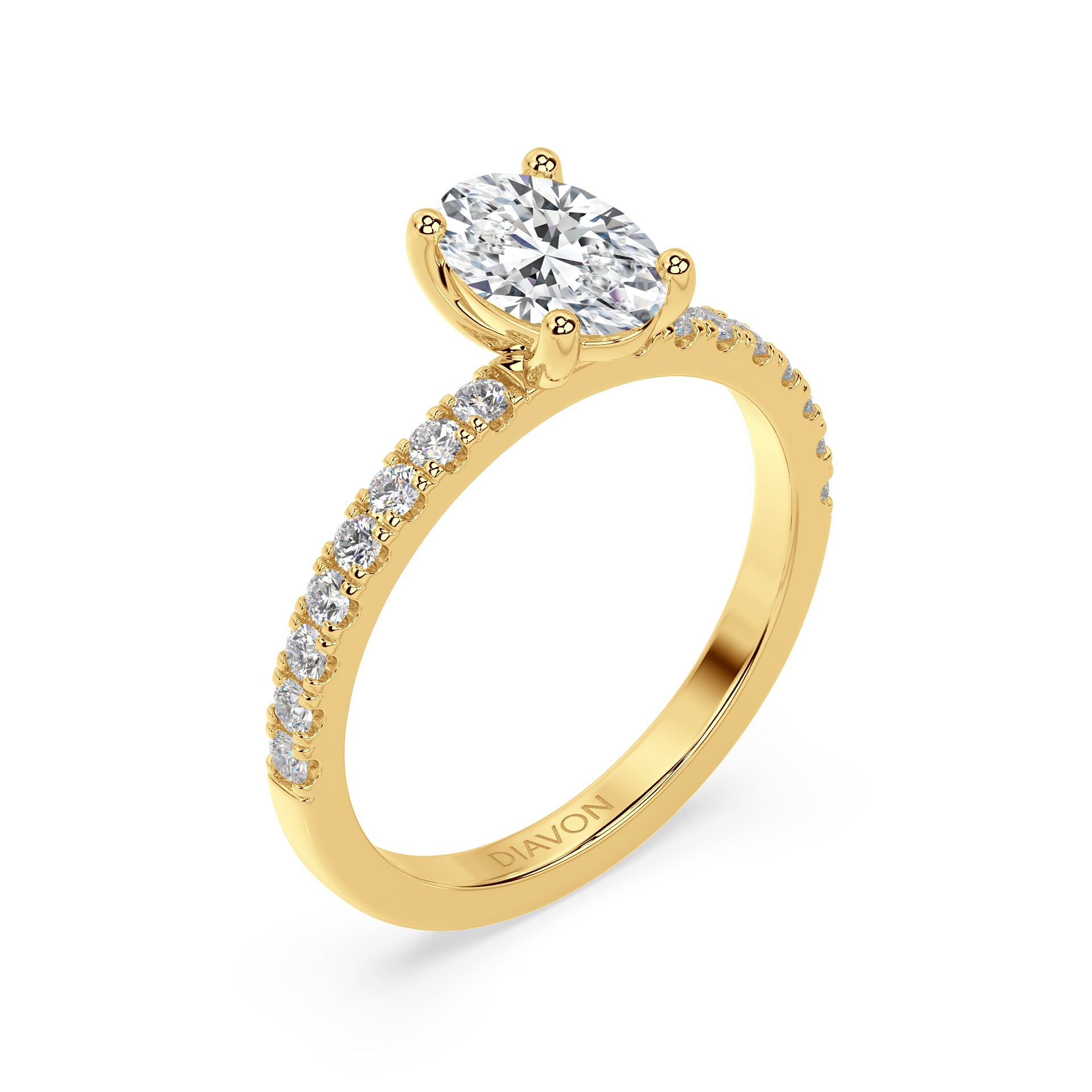 SIGNATURE SOLITAIRE PAVÉ RING I OVAL