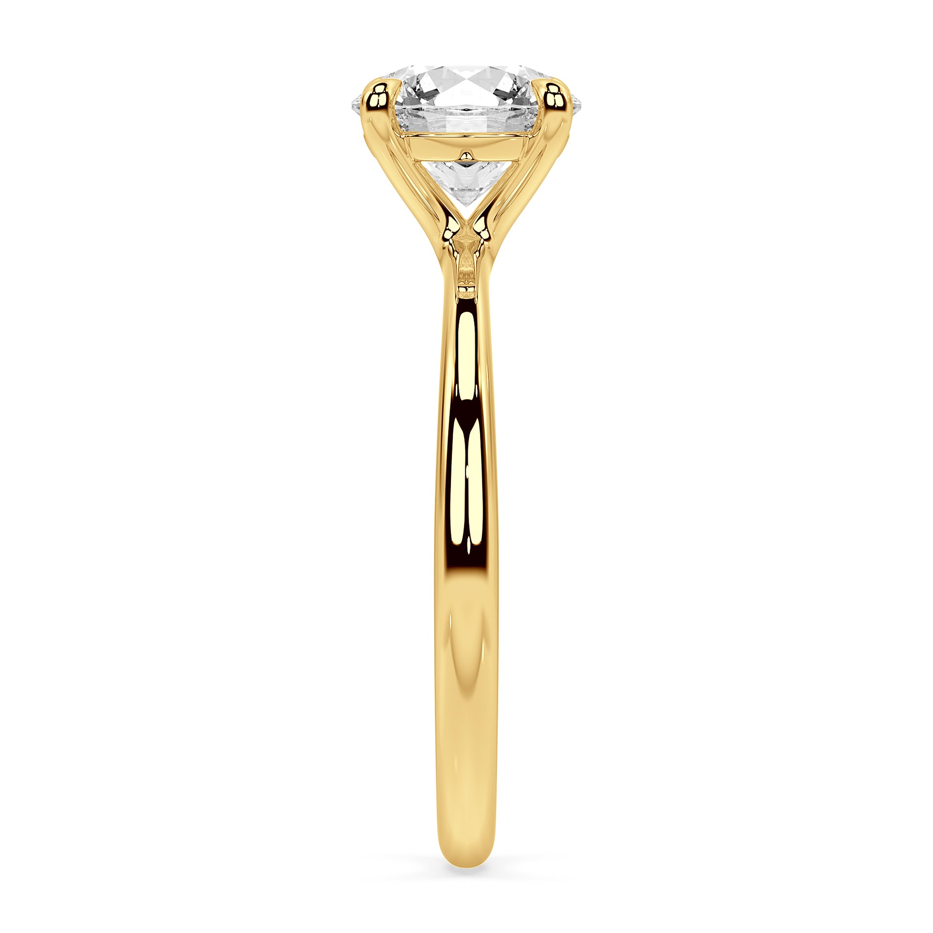 TAPERED SOLITAIRE RING I ROUND