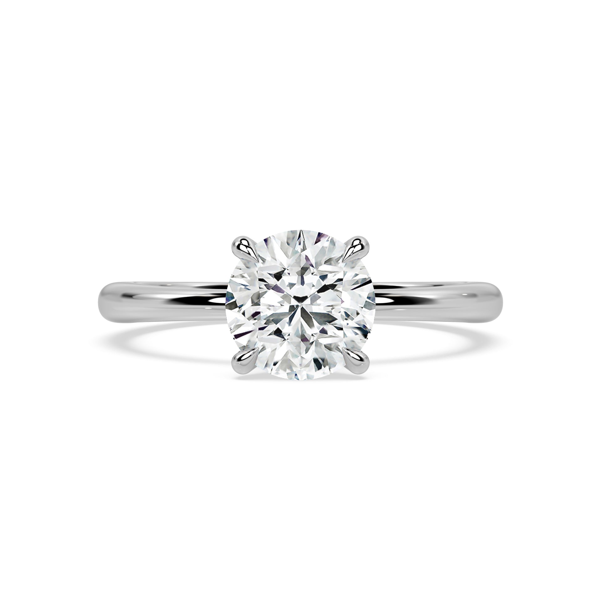 TAPERED SOLITAIRE RING I ROUND