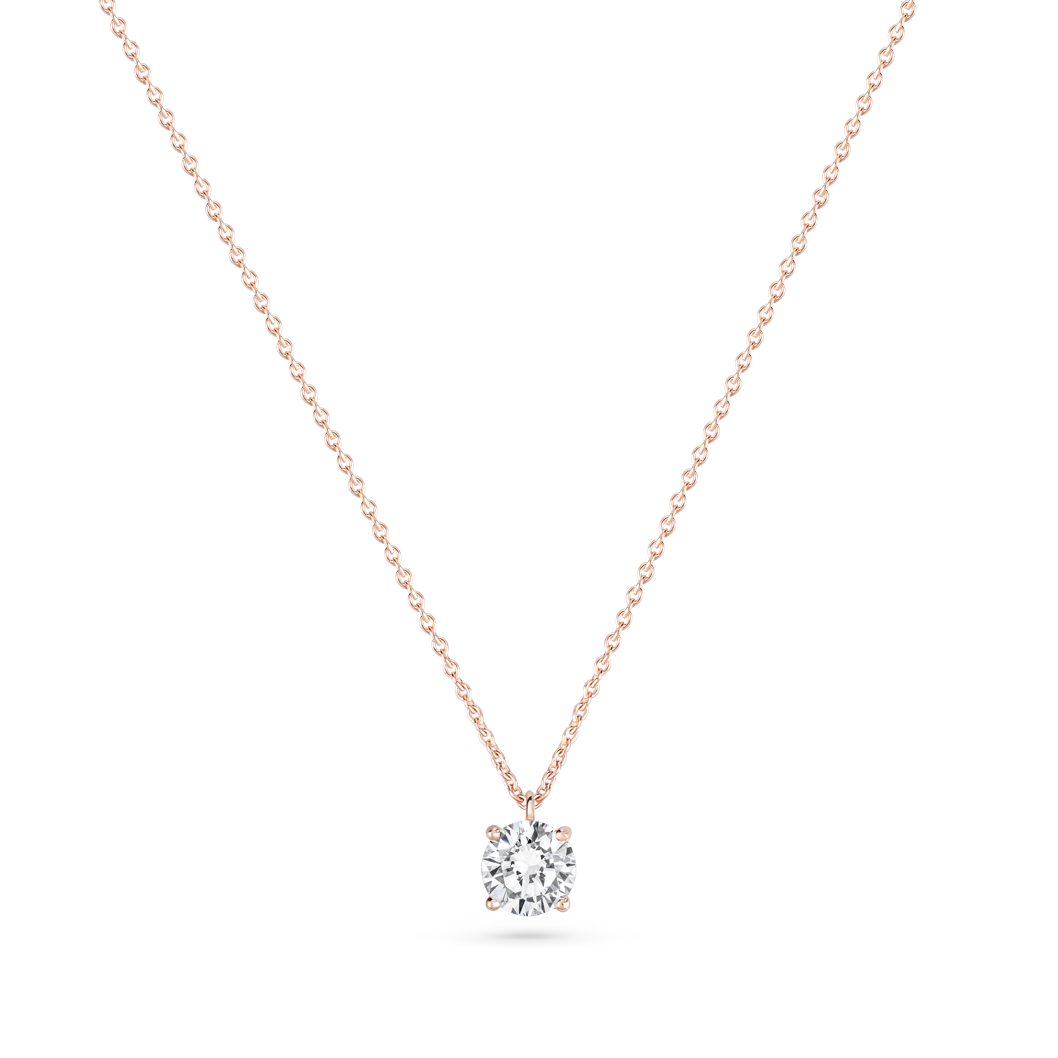 ESSENTIAL SOLITAIRE Necklace | Round Brilliant