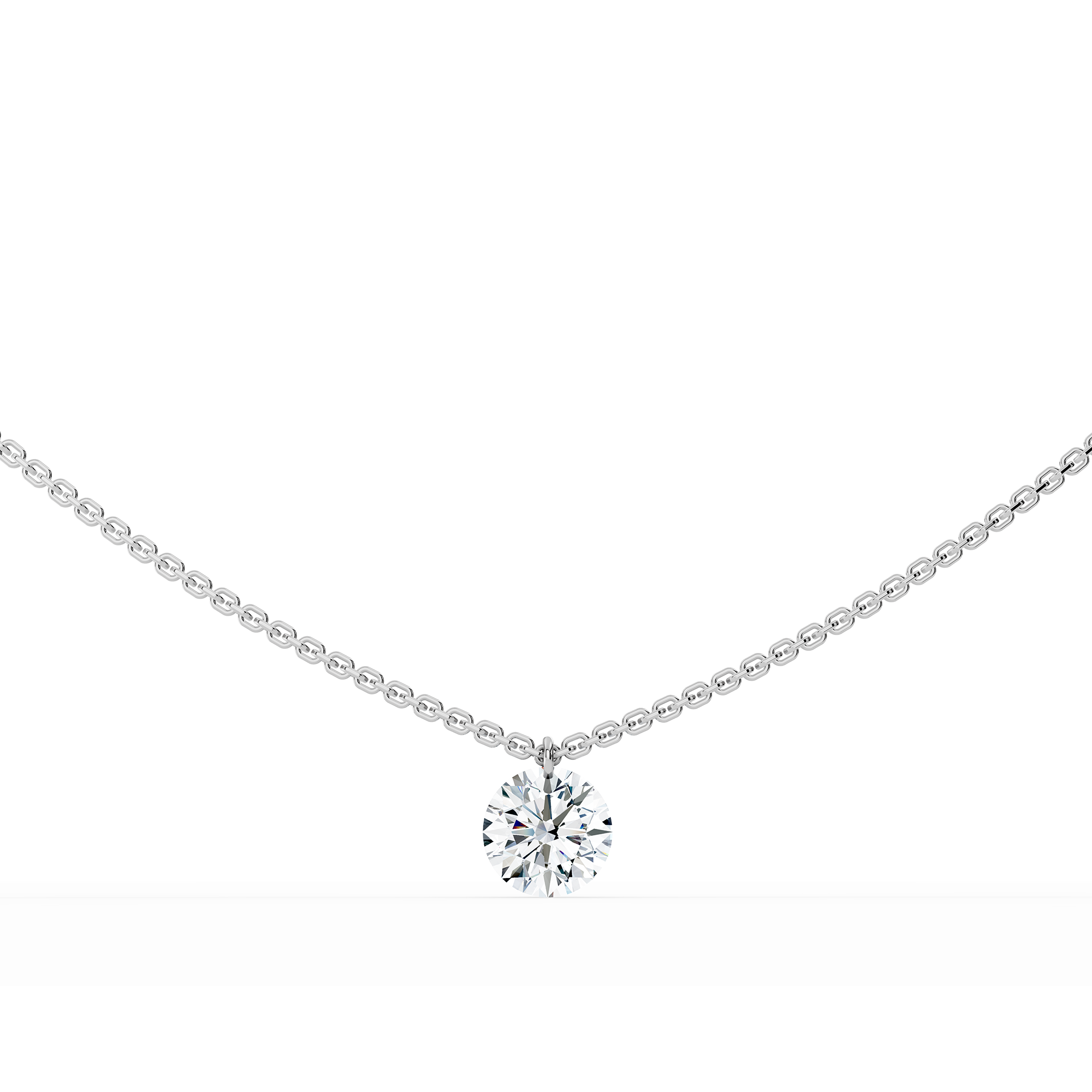 Floating Stones Necklace | Round