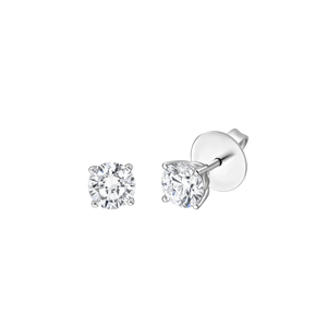 ESSENTIAL SOLITAIRE Stud Earrings | Round Brilliant