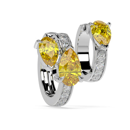 Floating Pavé Hoop Earrings