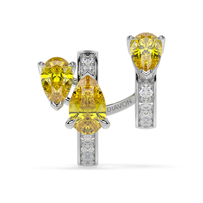 Floating Pavé Hoop Earrings