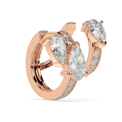 Floating Pavé Hoop Earrings