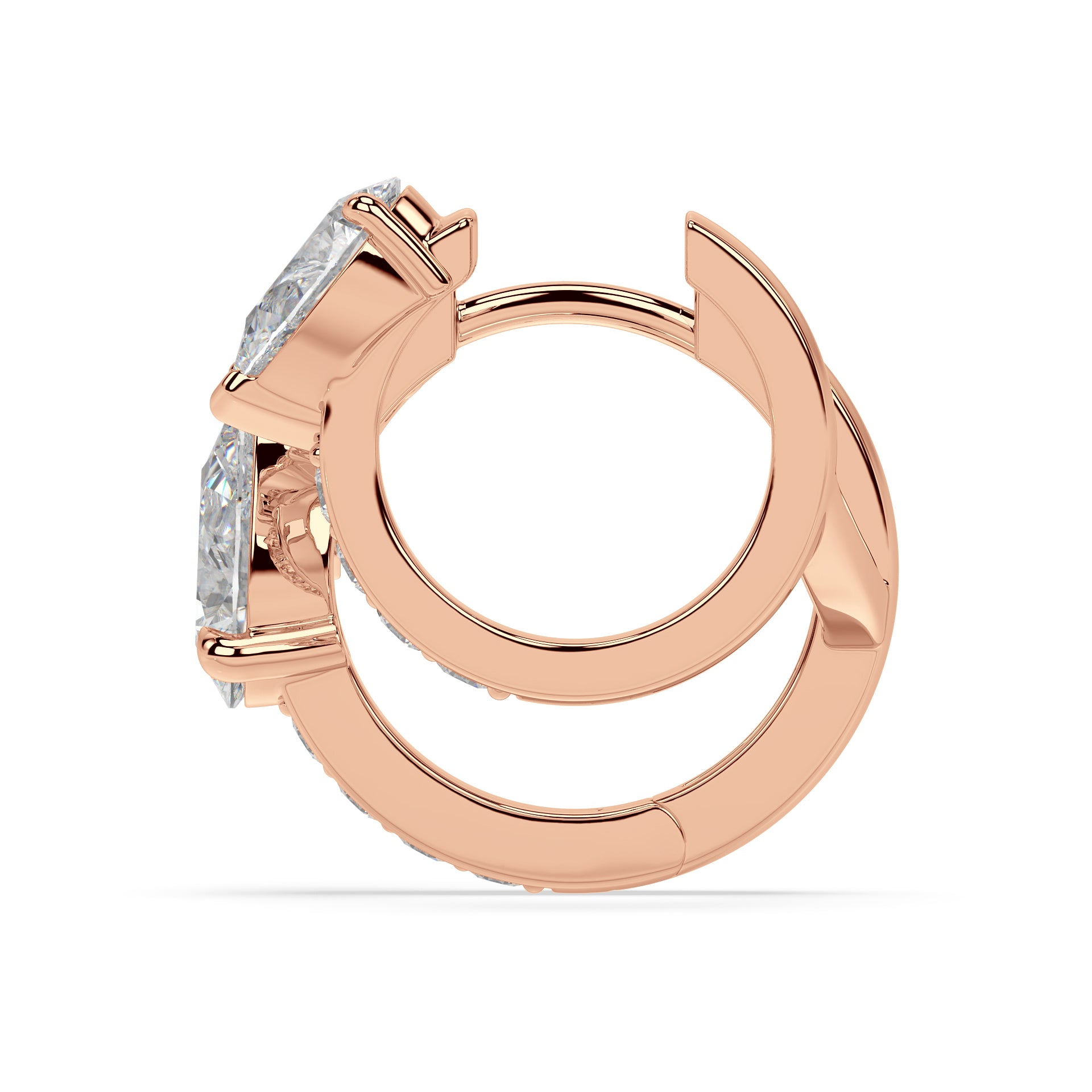 Floating Pavé Hoop Earrings