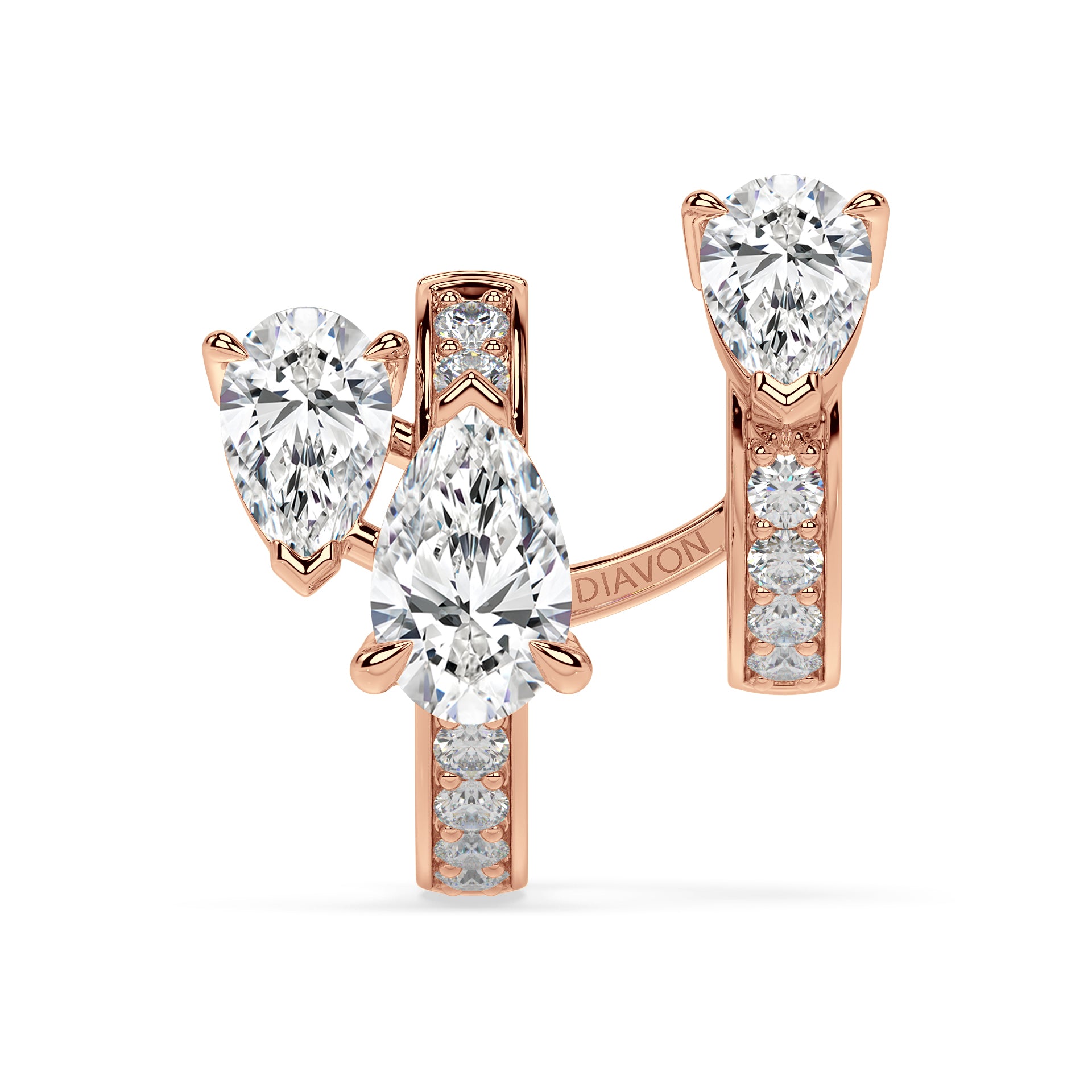 Floating Pavé Hoop Earrings