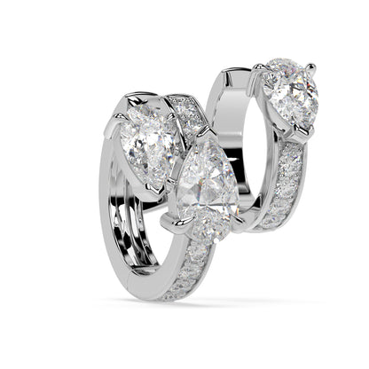 Floating Pavé Hoop Earrings