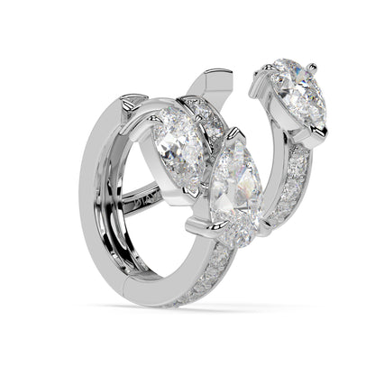 Floating Pavé Hoop Earrings