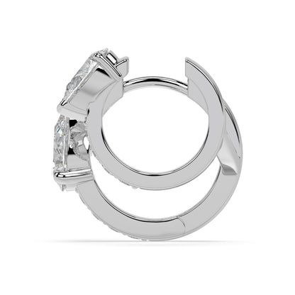 Floating Pavé Hoop Earrings