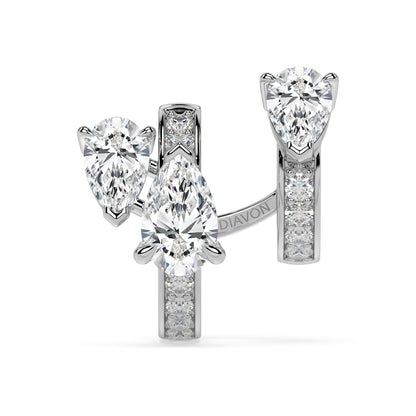 Floating Pavé Hoop Earrings