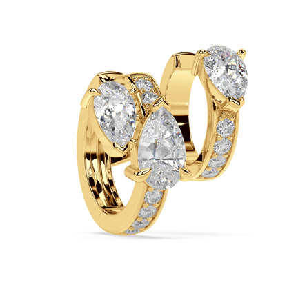 Floating Pavé Hoop Earrings