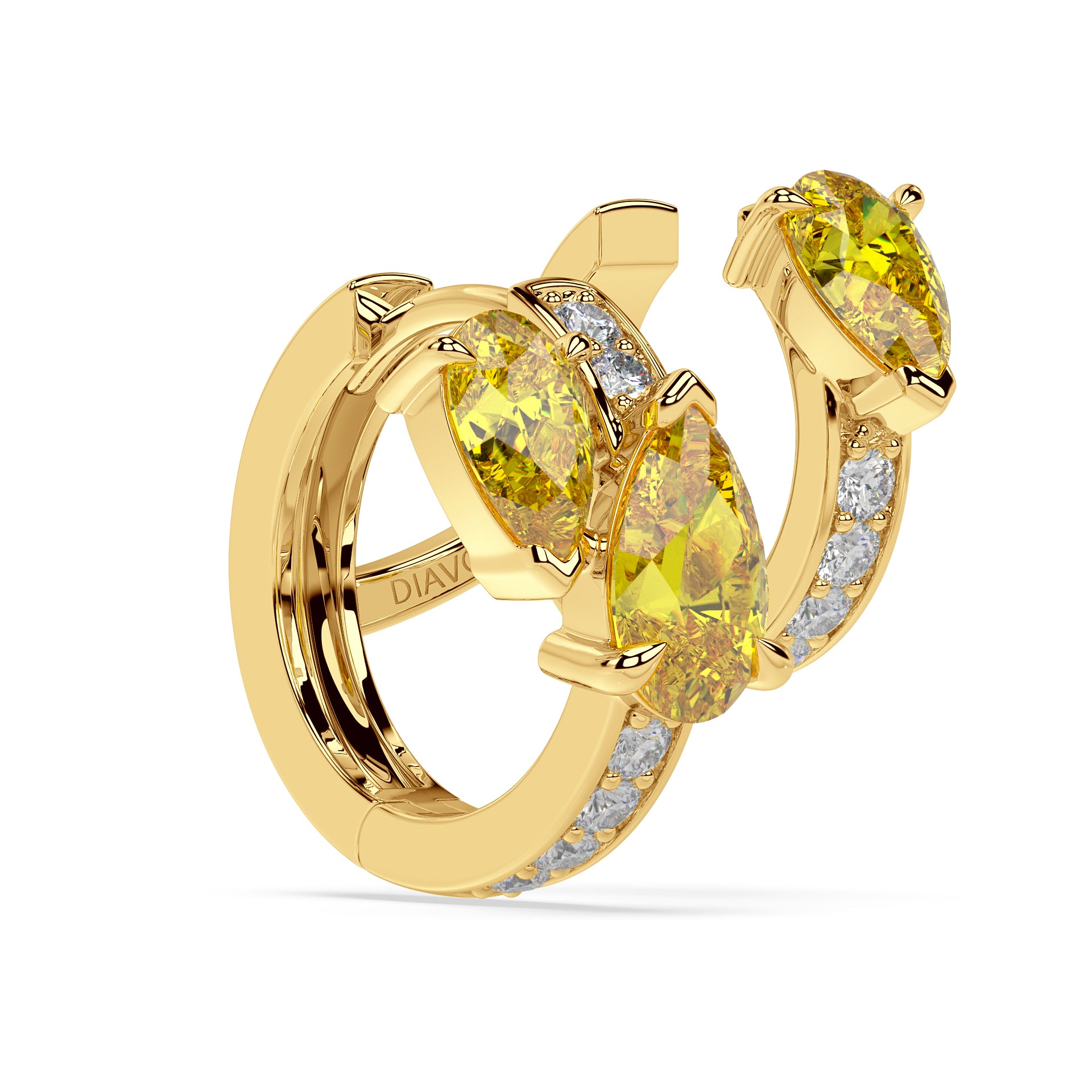 Floating Pavé Hoop Earrings