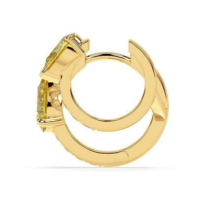 Floating Pavé Hoop Earrings