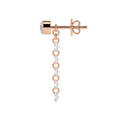 FLOATING STONES LONG SINGLE EARSTUD