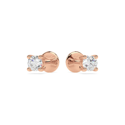 ESSENTIAL SOLITAIRE Stud Earrings | Round Brilliant