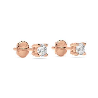 ESSENTIAL SOLITAIRE Stud Earrings | Round Brilliant