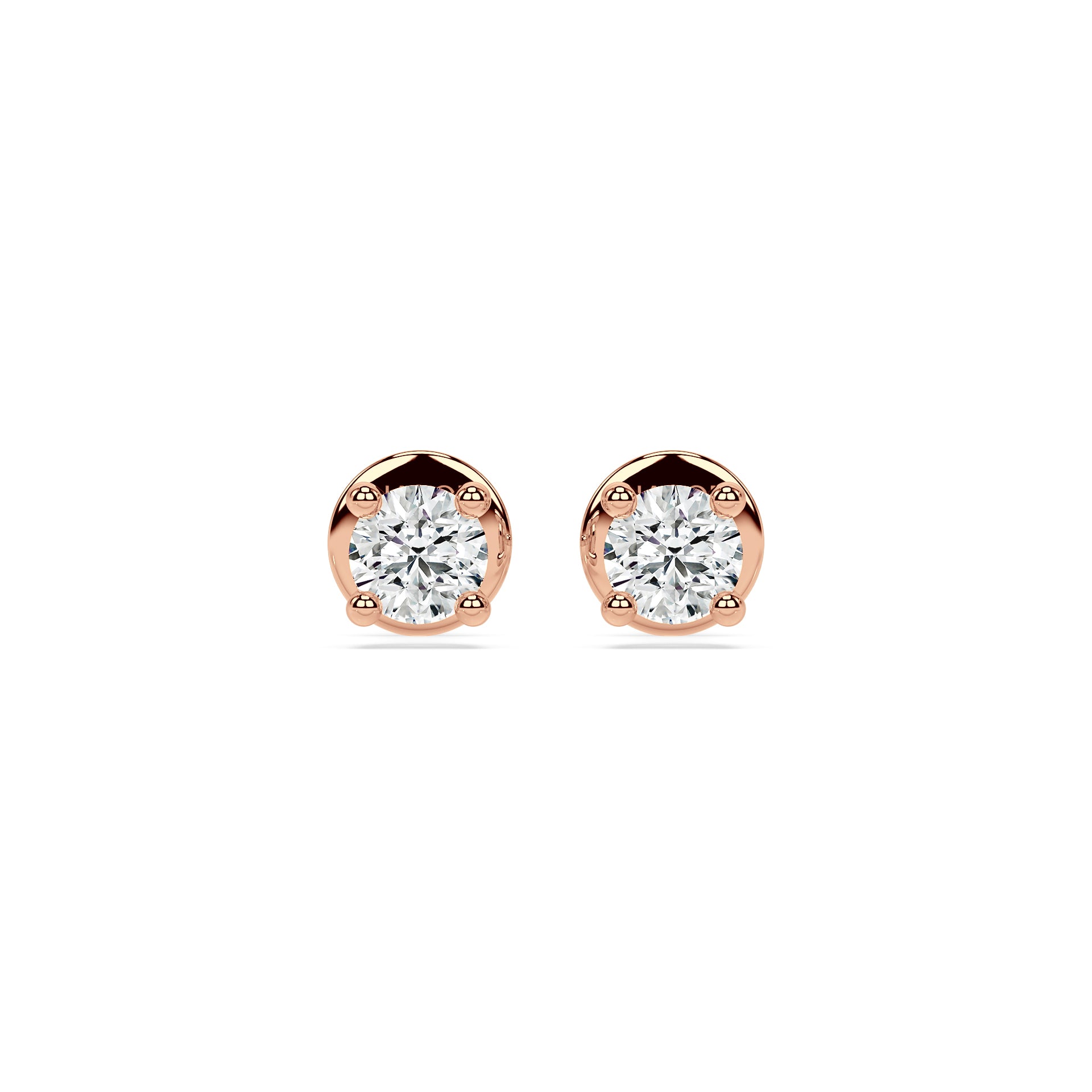ESSENTIAL SOLITAIRE Stud Earrings | Round Brilliant