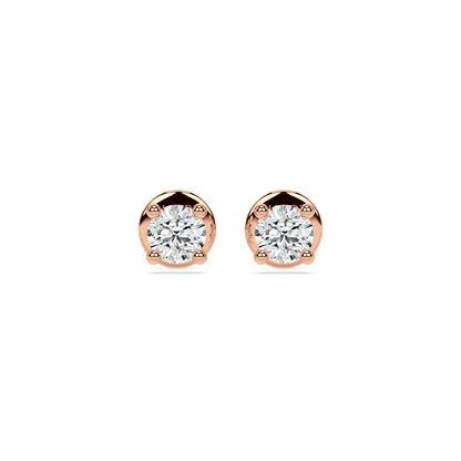 ESSENTIAL SOLITAIRE Stud Earrings | Round Brilliant