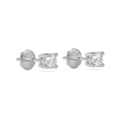 ESSENTIAL SOLITAIRE Stud Earrings | Round Brilliant