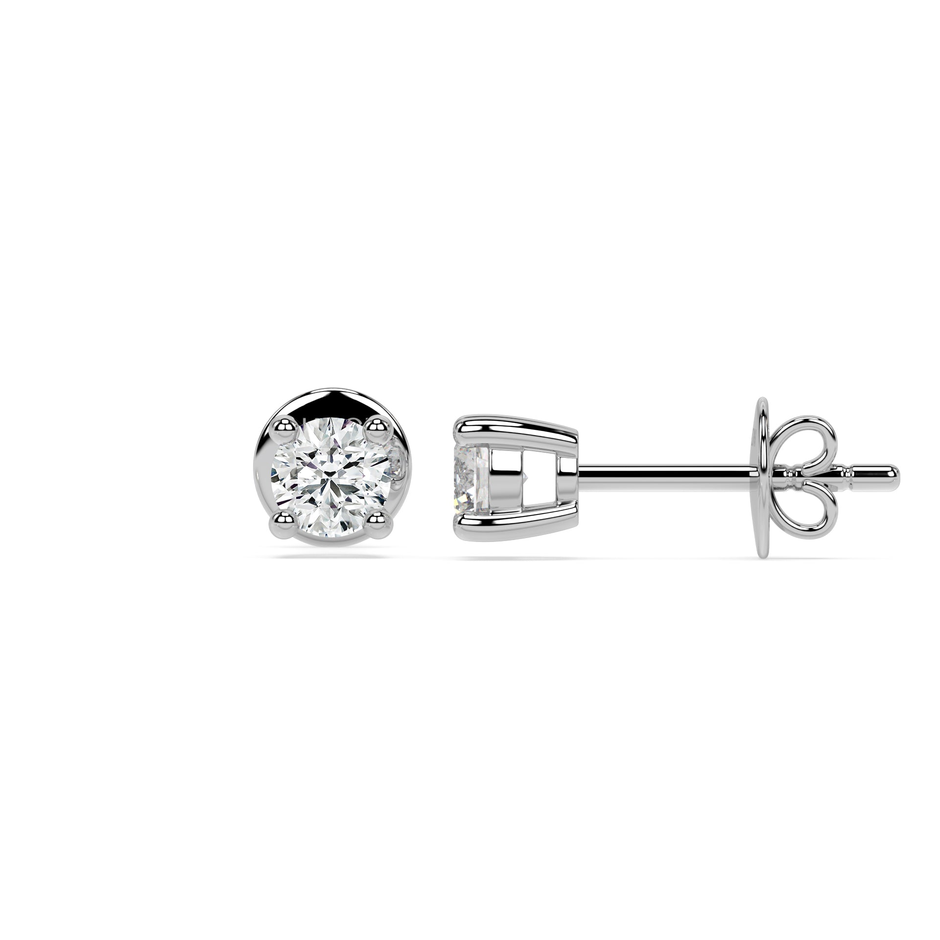 ESSENTIAL SOLITAIRE Stud Earrings | Round Brilliant