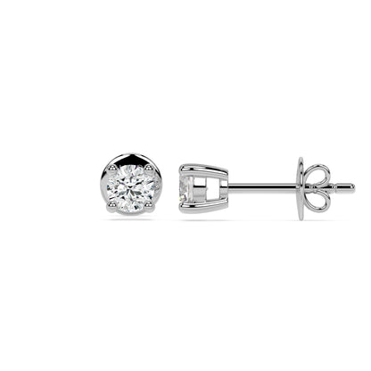 ESSENTIAL SOLITAIRE Stud Earrings | Round Brilliant