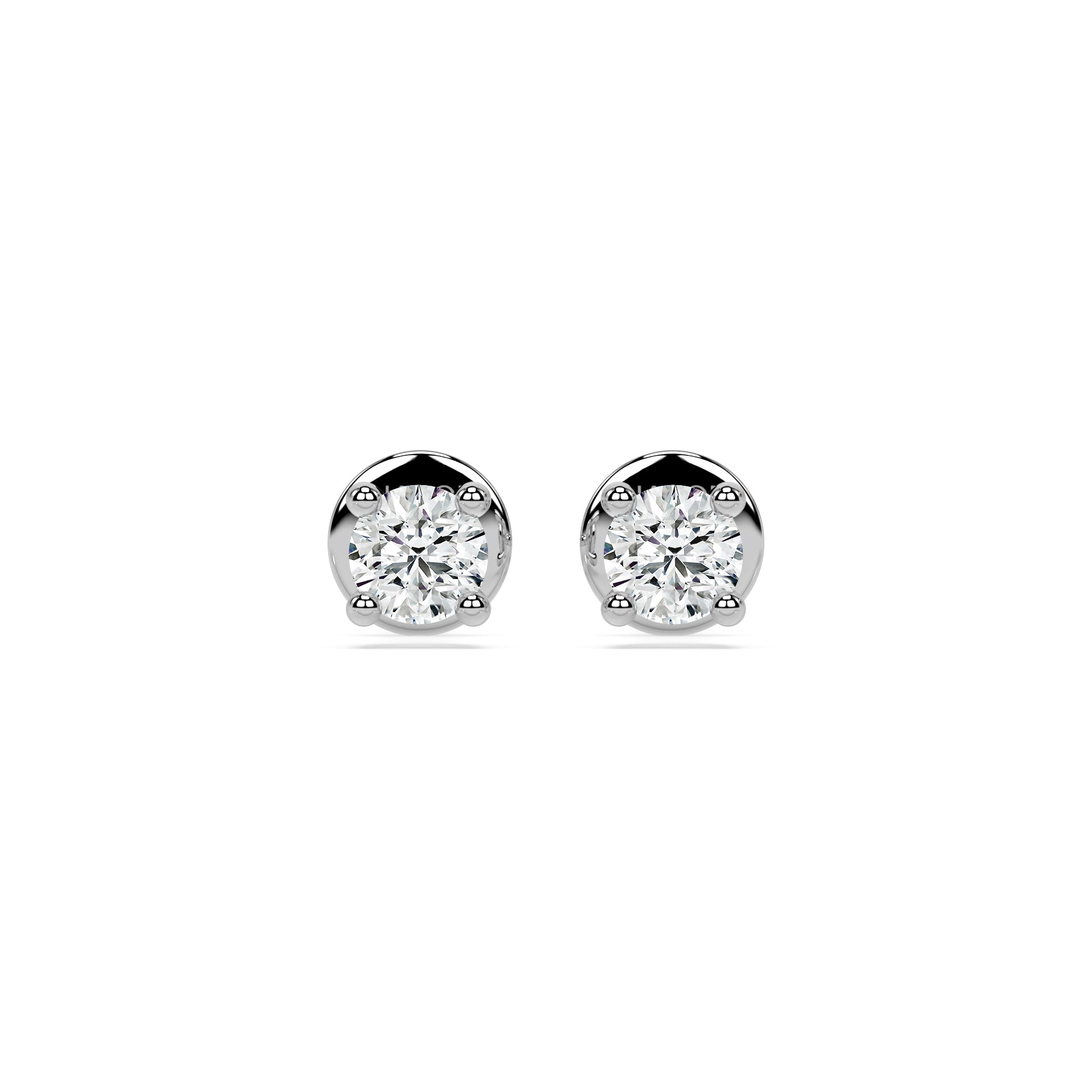 ESSENTIAL SOLITAIRE Stud Earrings | Round Brilliant