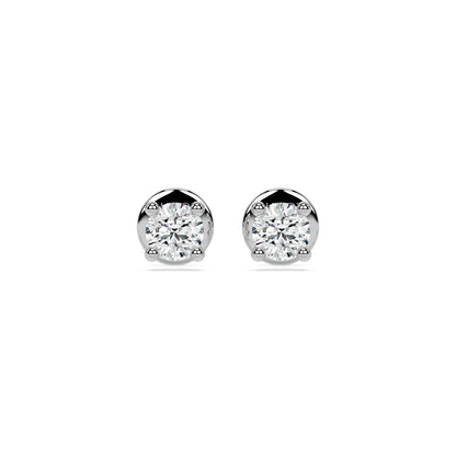 ESSENTIAL SOLITAIRE Stud Earrings | Round Brilliant