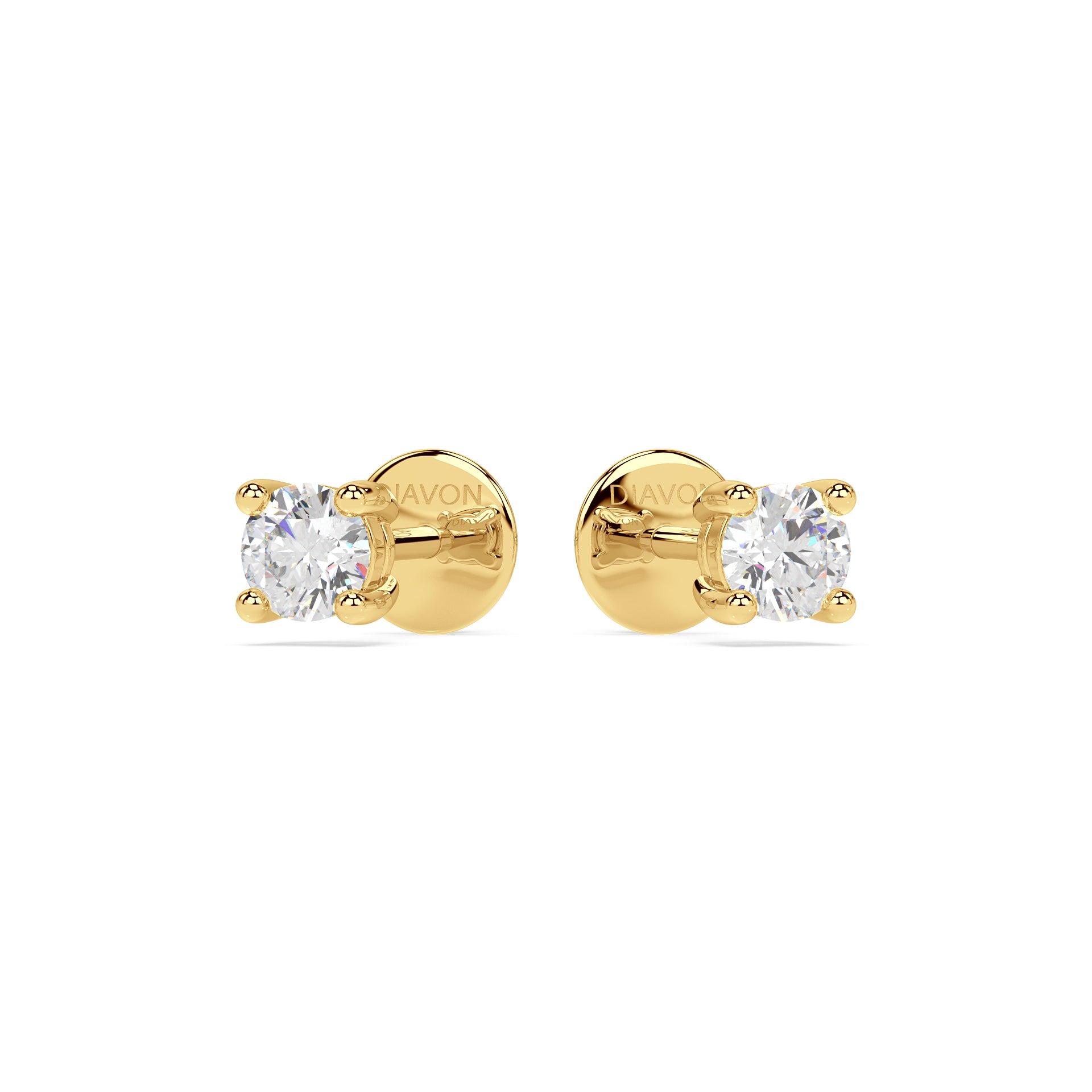 ESSENTIAL SOLITAIRE Stud Earrings | Round Brilliant