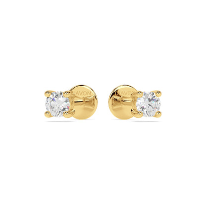 ESSENTIAL SOLITAIRE Stud Earrings | Round Brilliant