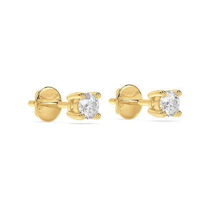 ESSENTIAL SOLITAIRE Stud Earrings | Round Brilliant