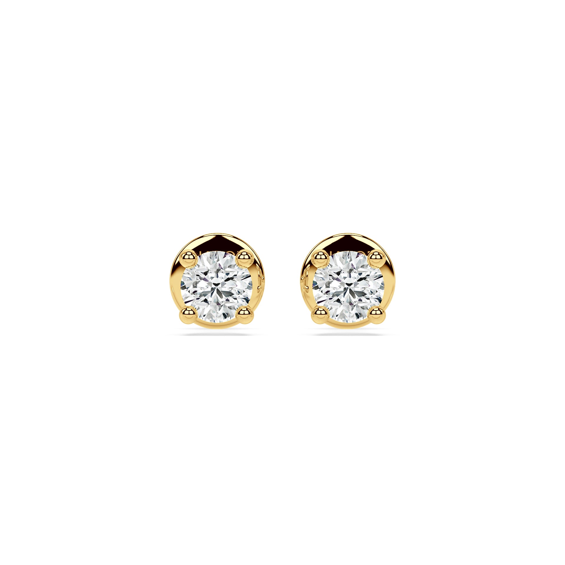 ESSENTIAL SOLITAIRE Stud Earrings | Round Brilliant