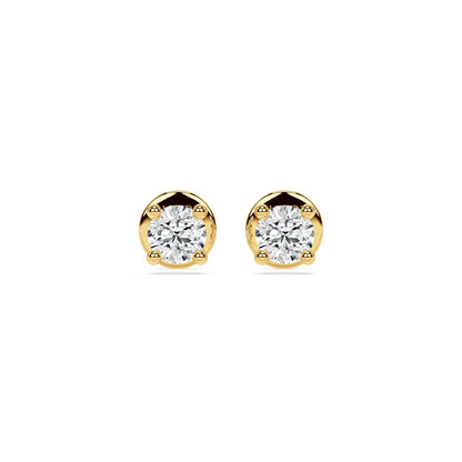 ESSENTIAL SOLITAIRE Stud Earrings | Round Brilliant