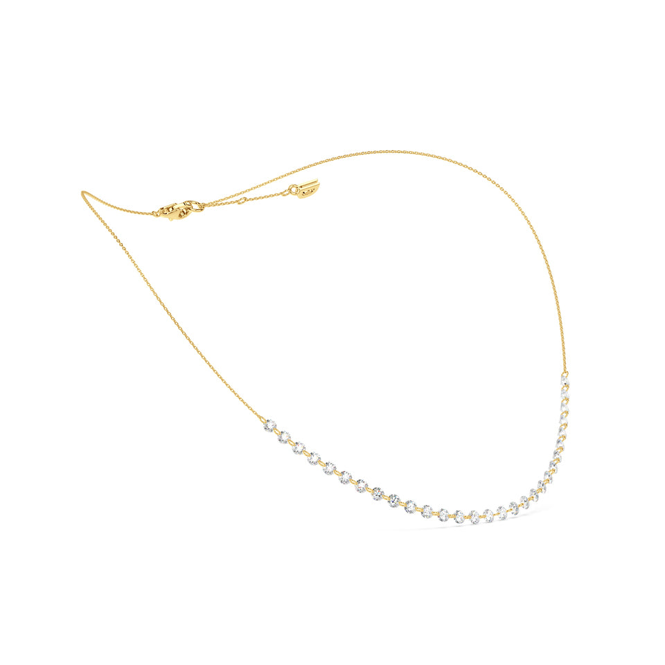 FLOATING STONES CLUSTER NECKLACE