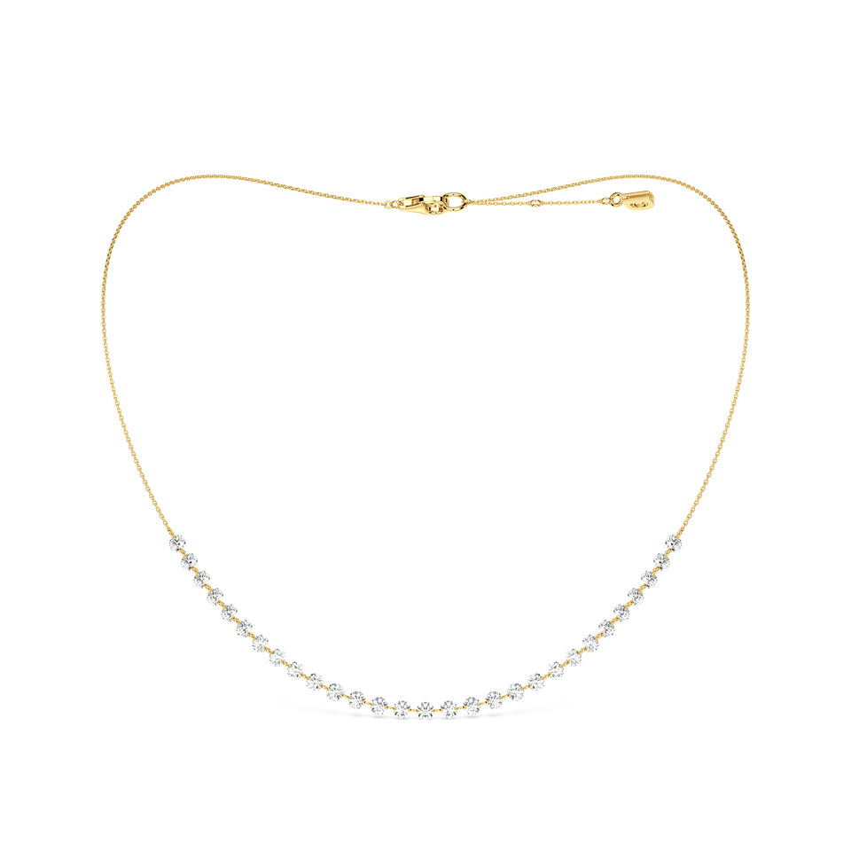 FLOATING STONES CLUSTER NECKLACE