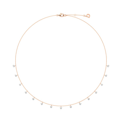 FLOATING STONES LINE NECKLACE