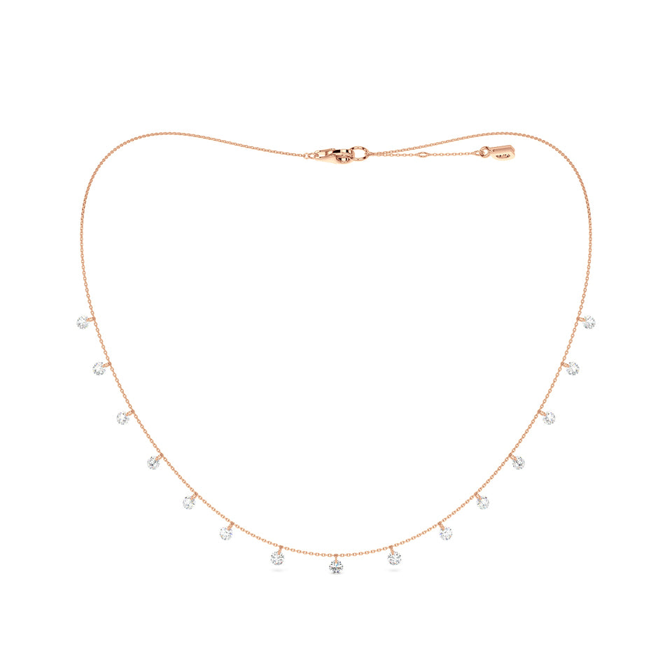 FLOATING STONES LINE NECKLACE